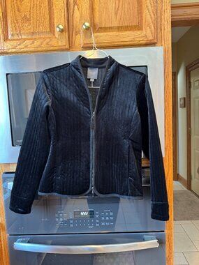 Lysse Velour Jacket Women's Shea Quilted Plush Velvet Jacket M Black